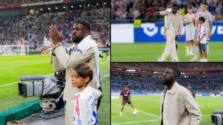 里昂為青訓球員、前巴薩后衛烏姆蒂蒂舉辦退役儀式，賽前進行開球