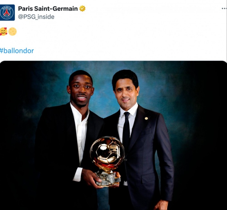 法媒：納賽爾應(yīng)登貝萊之邀參加了金球頒獎(jiǎng)禮，而沒有隨隊(duì)去馬賽