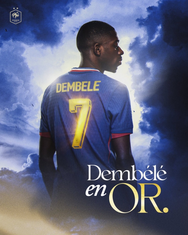 致敬金球先生??！法國國家隊推出登貝萊專屬限量版金球球衣