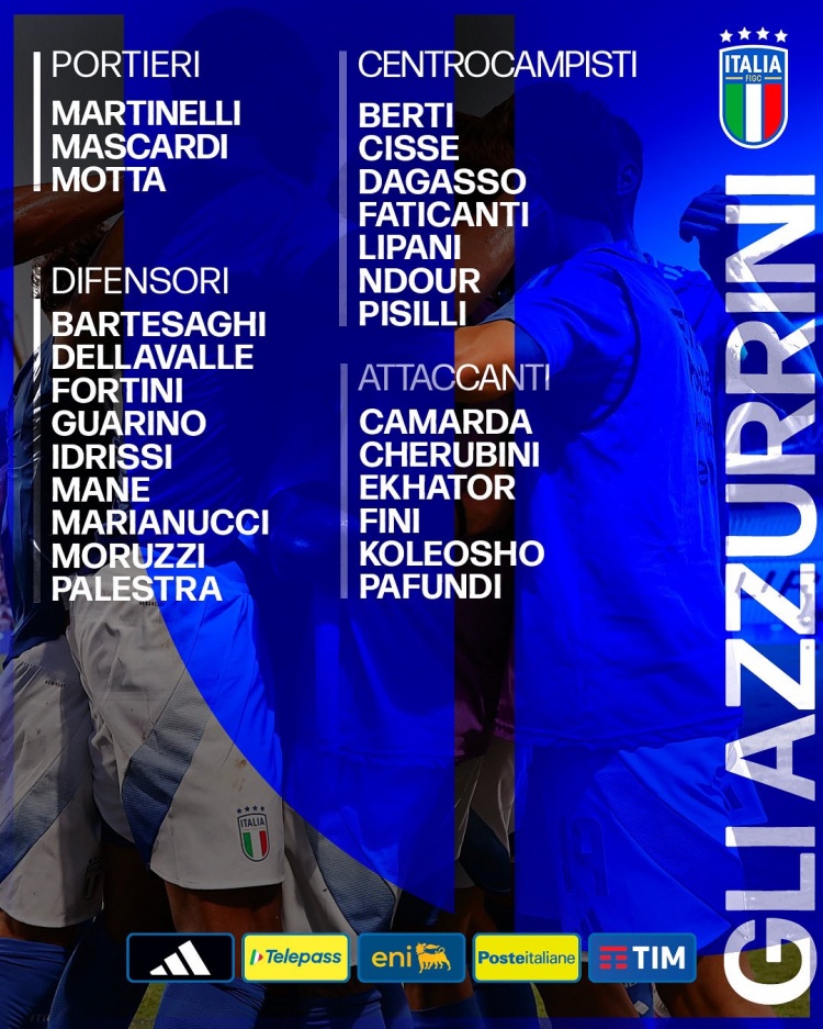 意大利U21名單：卡馬達、菲利波-馬內、皮西利在列