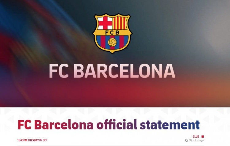 巴薩官方：西甲第9輪對赫羅納將在蒙錐克進行 推遲回歸諾坎普