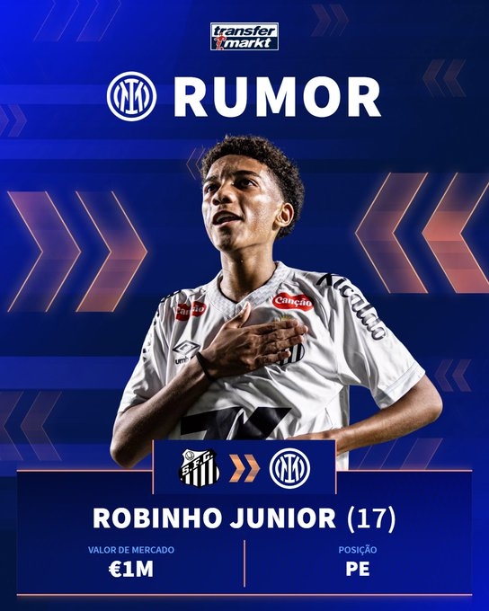 羅比尼奧兒子！羅馬諾：國米有意17歲小羅比尼奧，據悉解約金1億